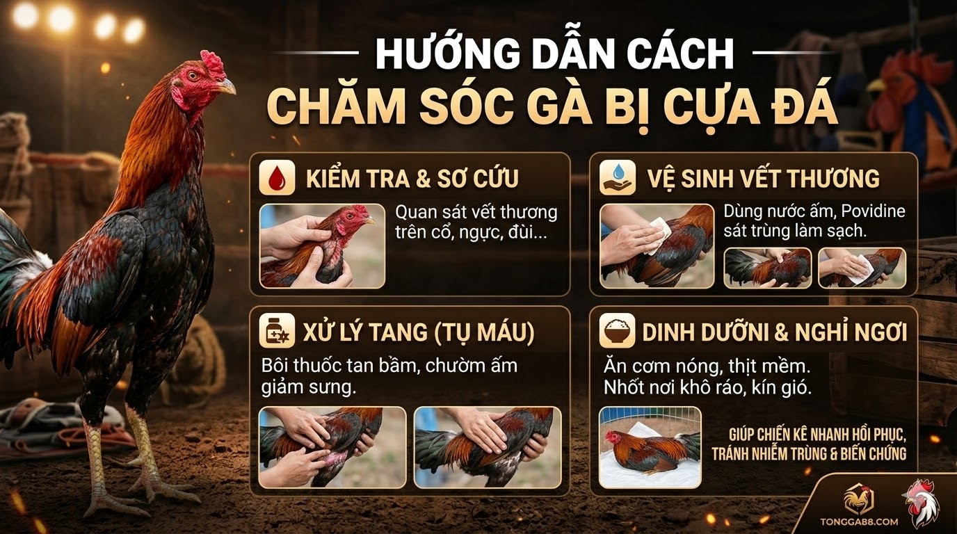 cách chăm sóc gà bị cựa