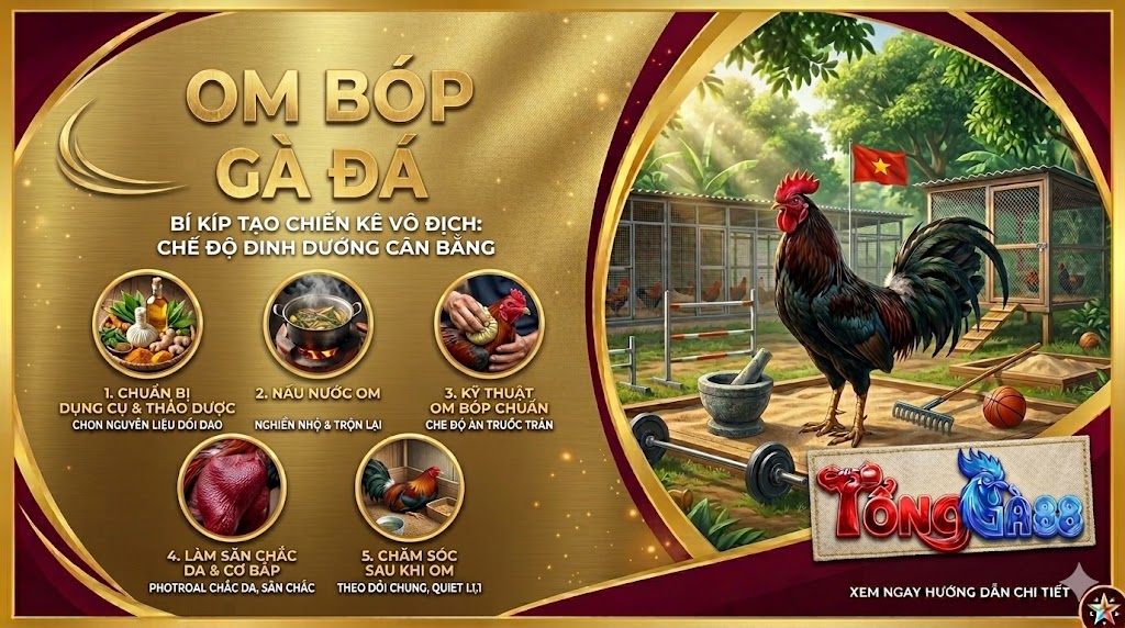om bóp gà đá